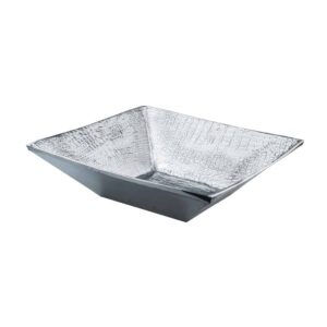 Si-Como-No-hand-crafted-Mexican-pewter-crocodile-square-bowl-large