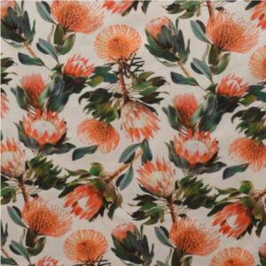 Tablecloth-Pincushion-Orange- Protea
