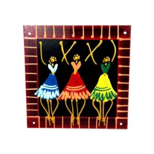 Placemat-Dancing -Ladies-Maroon-Stripe