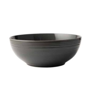 Jenna Clifford - Embossed Lines Dark Grey- Salad Bowl - 25cm