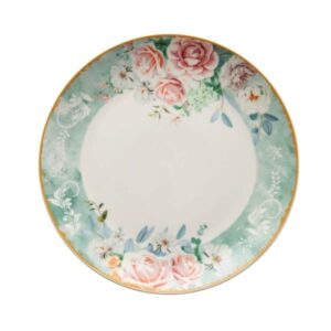 Jenna Clifford - Green Floral Dinner Plate Set of 4