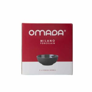 OMADA Maxim- Dark Grey Cereal Bowl 4pce Set in gift box