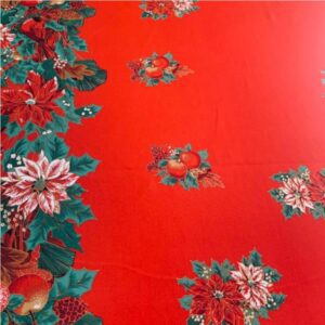 Tablecloth- Xmas-Poinsettia Red