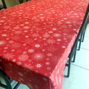 Tablecloth- Xmas - Snowflake Red