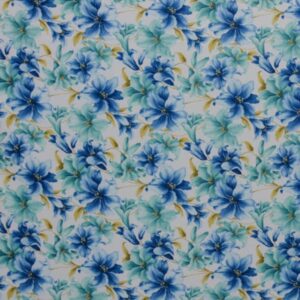 Square In-Vogue - Flowers- Blue