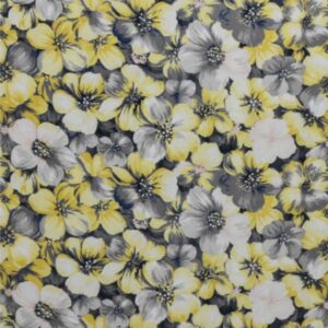 Square In-Vogue - Yellow-Grey-Flowers