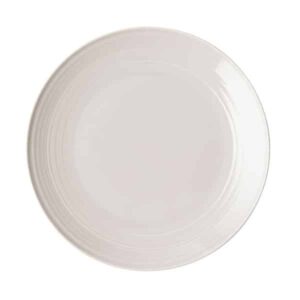 Jenna- Clifford - Embossed- Lines- Light- Grey- Dinner - Plate- Set- of- 4