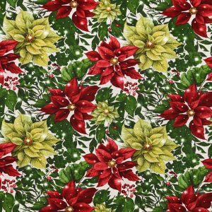 Tablecloth Xmas Poinsettia Mix
