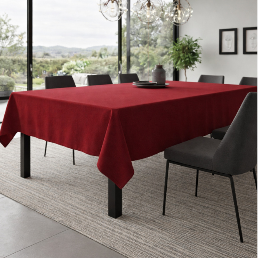 Linen Like Tablecloth - Red