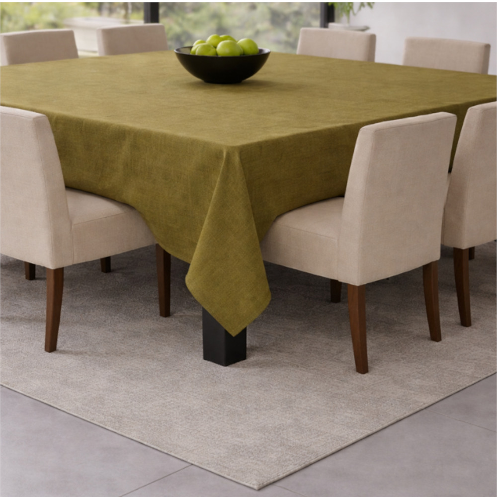Square Linen Like Tablecloth - Mustard