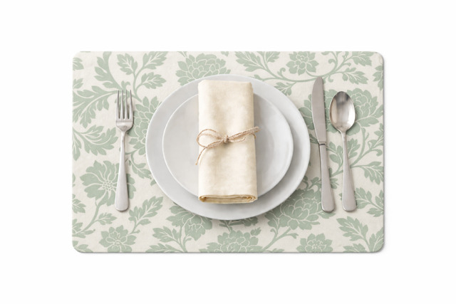 Placemat - Water Resistant - Green Floral - Image 3