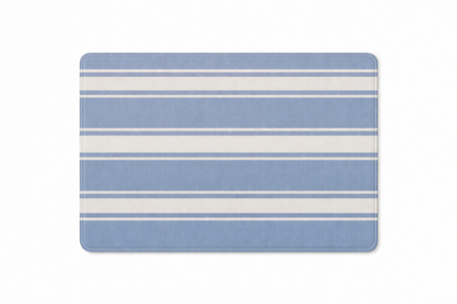 Placemat - Water Resistant - Thick Blue Stripe - Image 2
