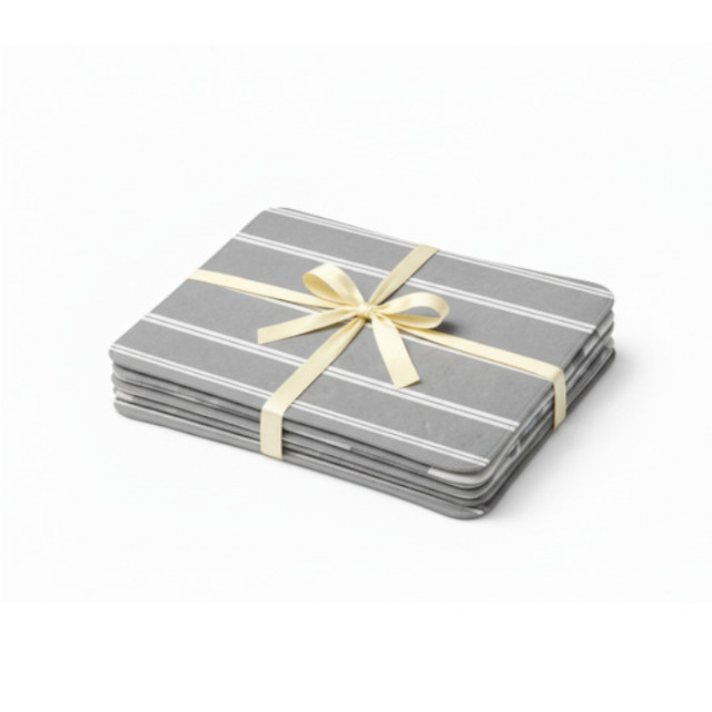 Placemat - Water Resistant - Thick Grey Stripe