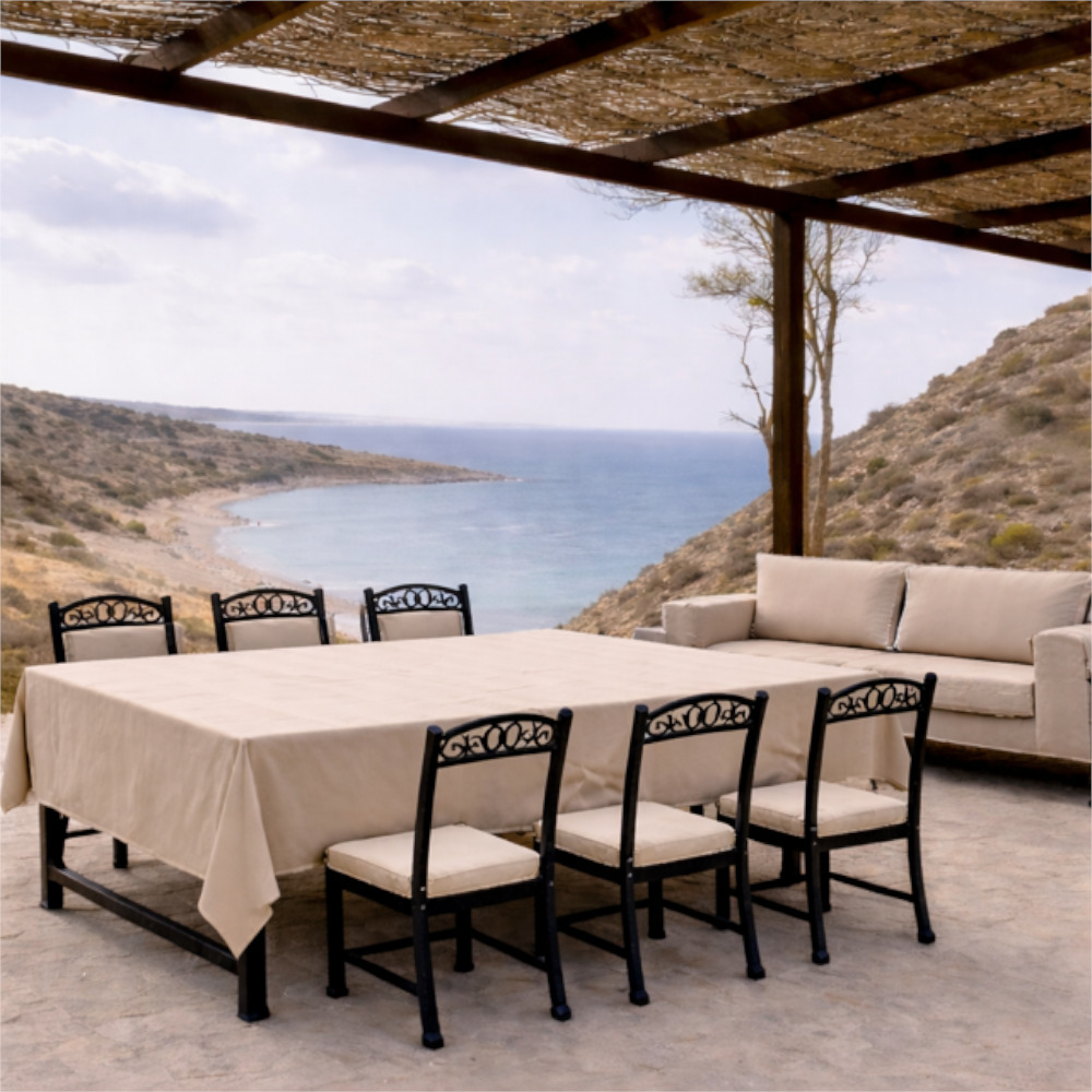 Water Resistant Tablecloth - Stone