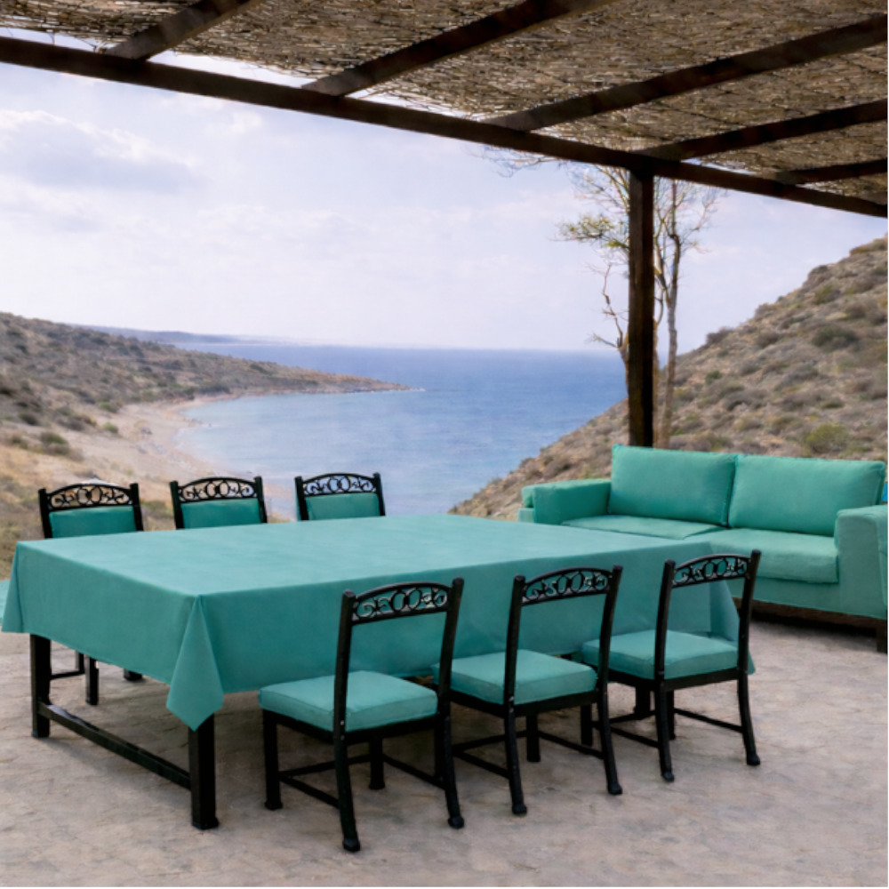 Water Resistant Tablecloth - Teal
