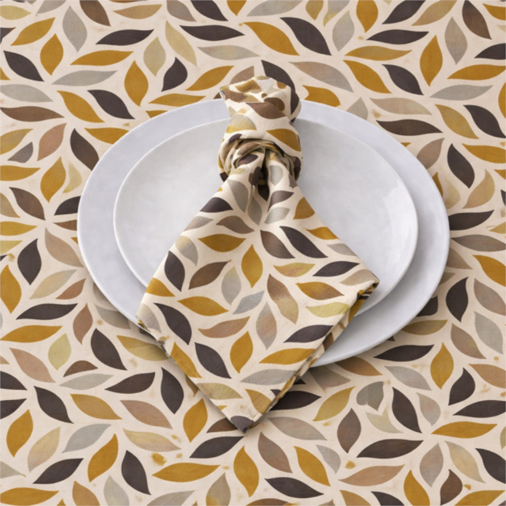Serviette - Mustard Design - Set Of 6