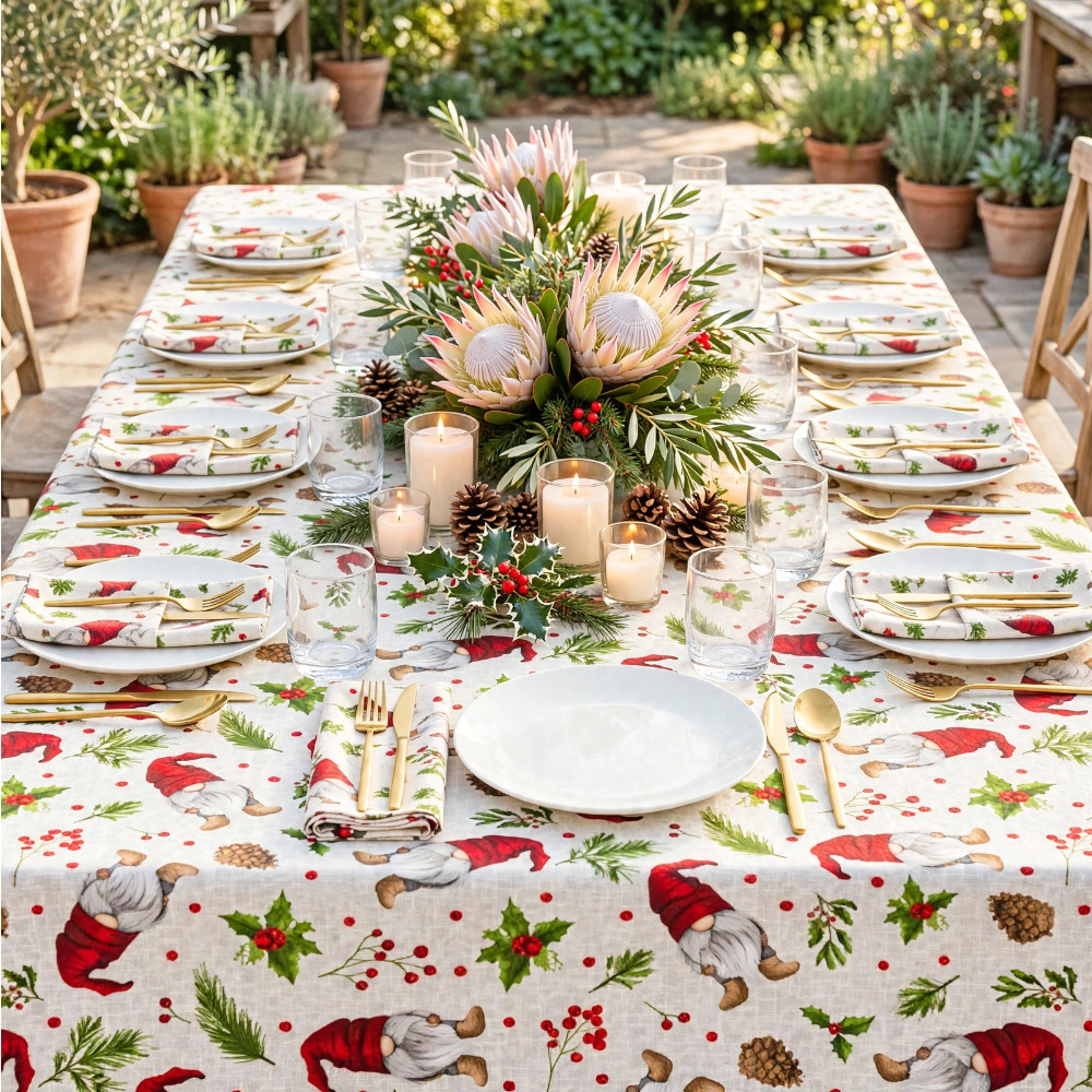 Xmas Tablecloth - Gnomes - Image 3