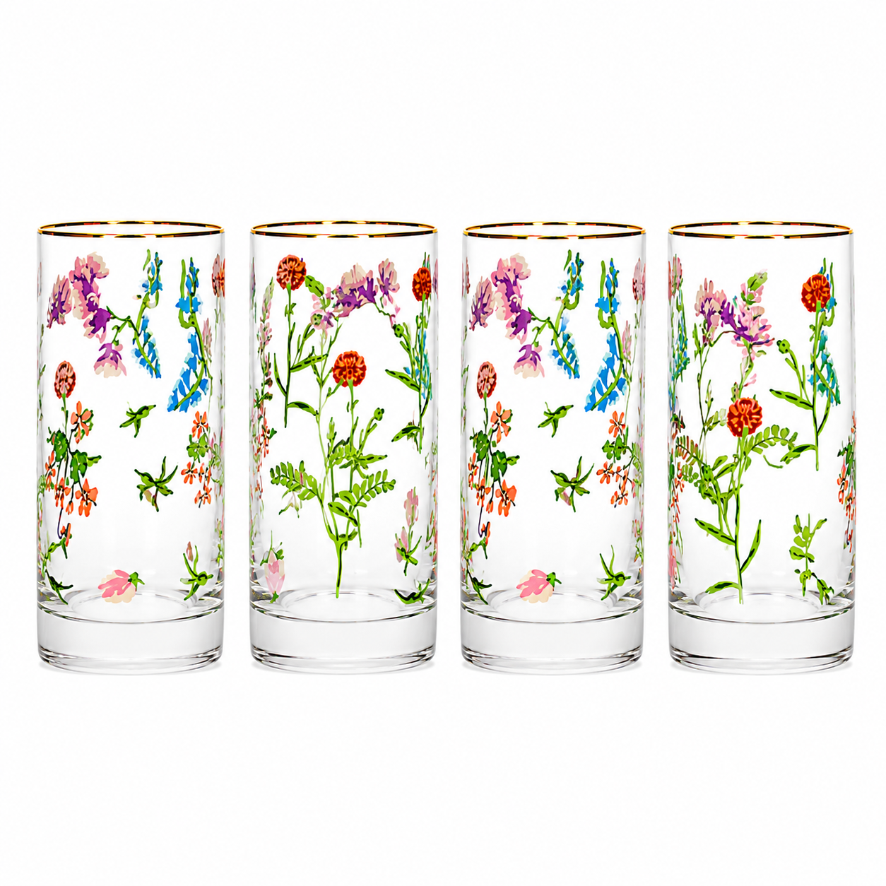 Floral Highball - Set of 4