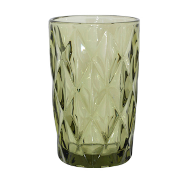 Pressed Glass Highball- Green