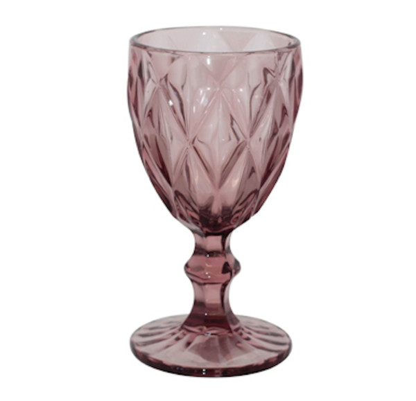 Pressed-Glass-Goblet-Plum