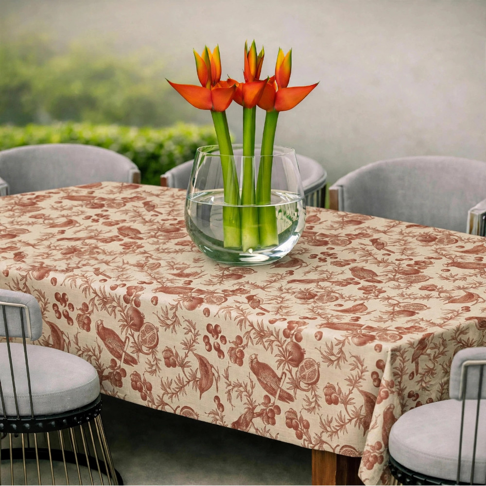 Linen Like Tablecloth - Avian - Sienna - Image 2