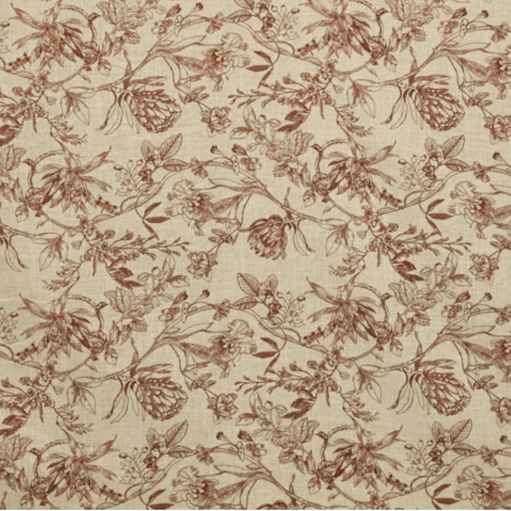 Linen Like Tablecloth - Protea - Crimson