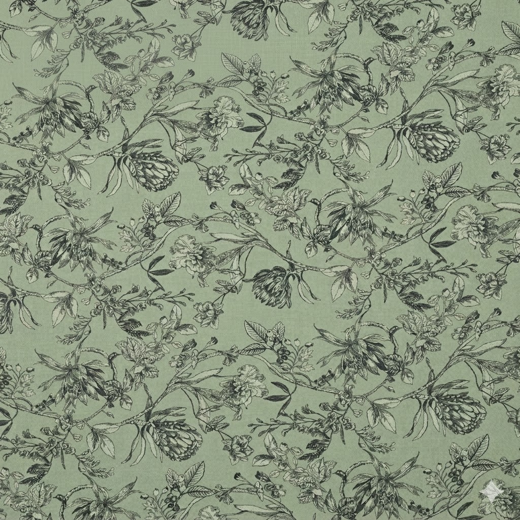 Linen Like Tablecloth - Protea - Sage