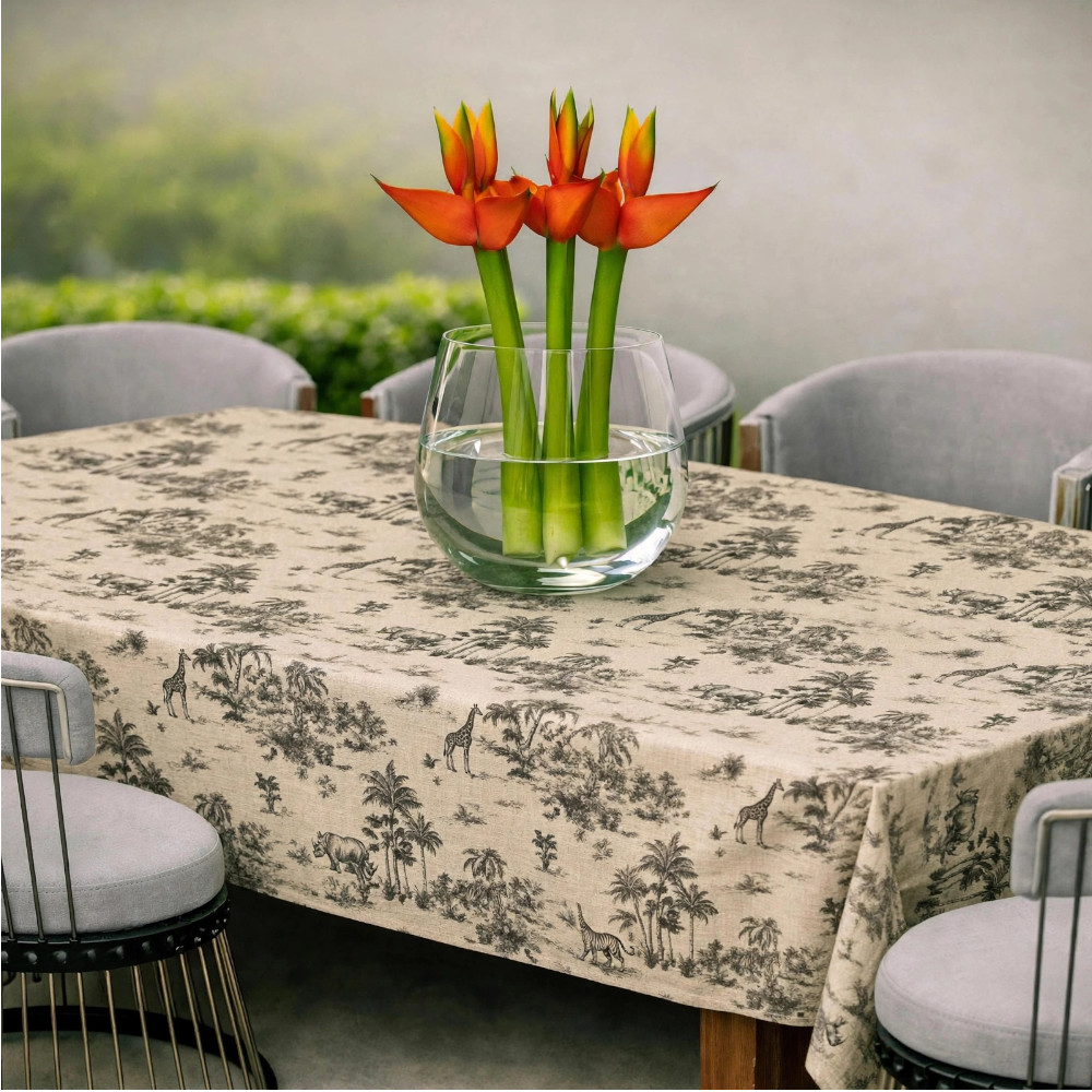 Linen Like Tablecloth - Savannah - Slate - Image 2