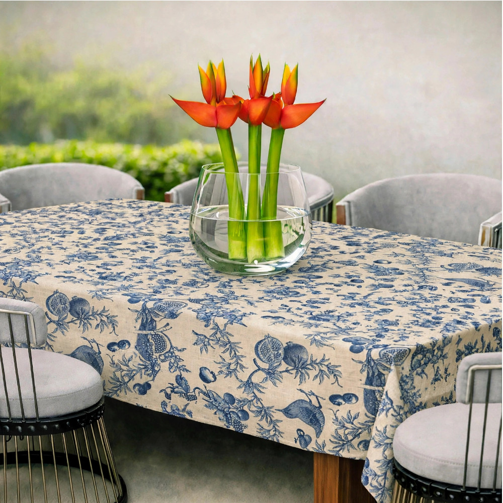 Square Linen Like Tablecloth - Avian - Dusky Navy - Image 2