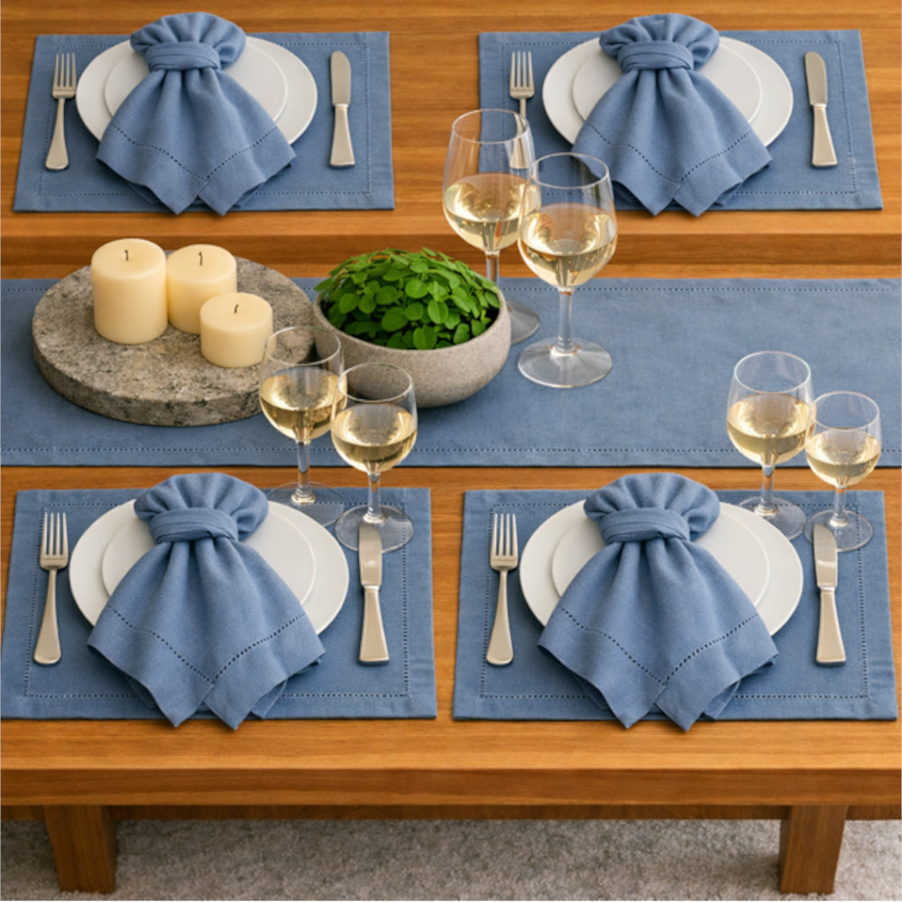 Heritage Placemat - Cobalt - Set Of 4 - Image 3