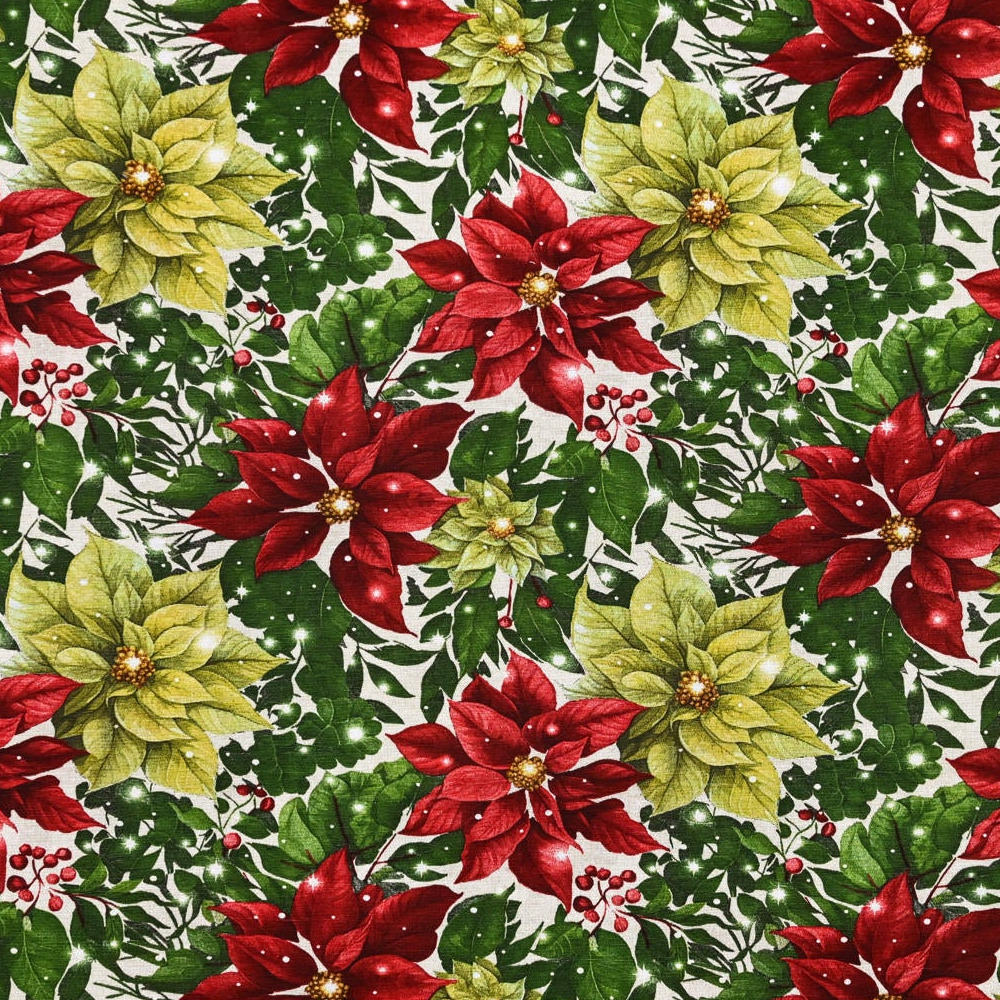 Square Tablecloth - Poinsettia Mix
