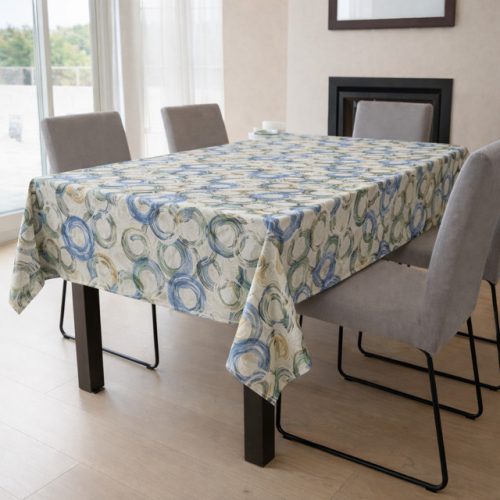 Tablecloth Blue Swirl