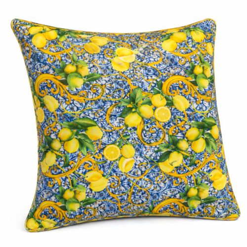 Cushion Cover Lemons And Blue