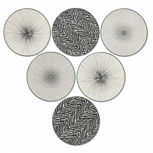 Dinner Plates Black Mix