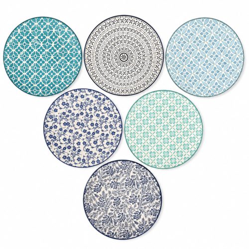 Dinner Plates Blue And Green