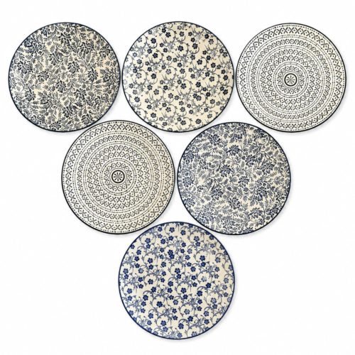 Dinner Plates Blue Mix