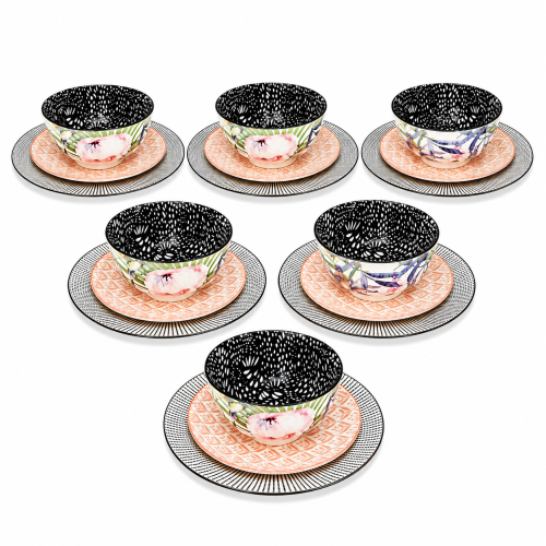 Dinner Set Salmon and Black