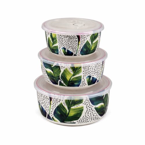 Dynamic Food Containers - Green Leaf - Set of 3