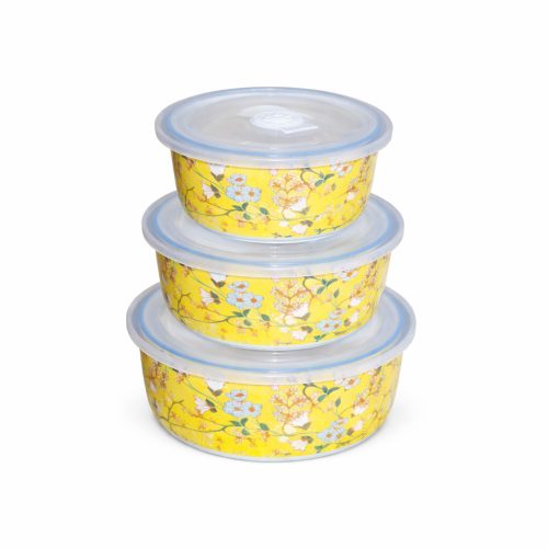 Dynamic Food Containers - White Daisy - Set of 3