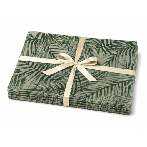 Placemat Green Fern on Grey