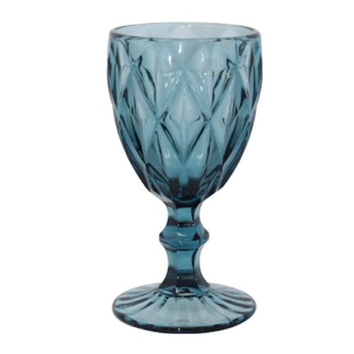Pressed-Glass-Goblet-Blue