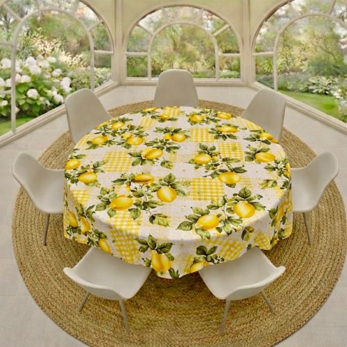 Round Tablecloth Lemons