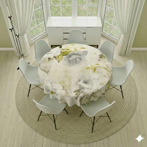 Round Tablecloth- Subtle White