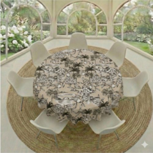 Round Round Tablecloth  Village Scene