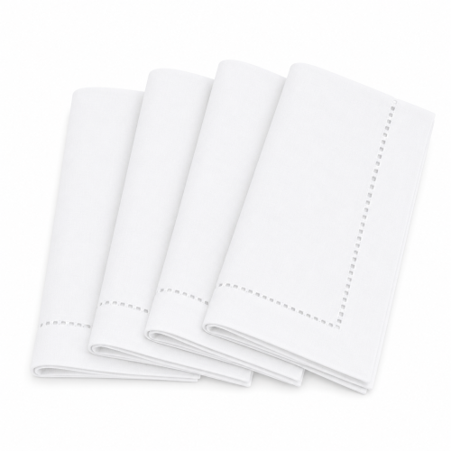 Serviette Heritage Weave - White