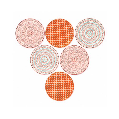 Side Plates Orange and Turquoise