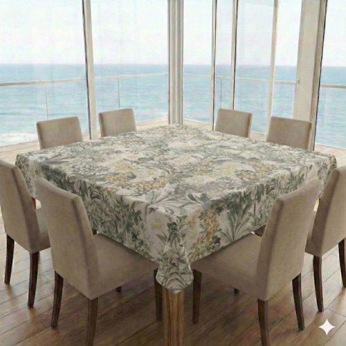 Square Tablecloth Palm Trees Grey