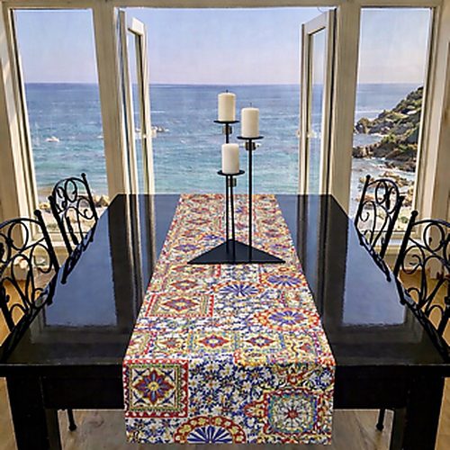 Table Runner Majolica Tile