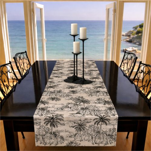 Table Runner Villiage Scene