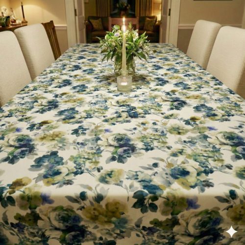 Tablecloth -Blue Watercolour Floral